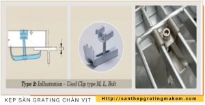 kẹp sàn grating