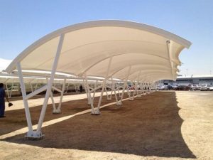 Nhà để xe khung thép văn phòng