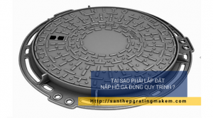 lắp đặt nắp hố ga